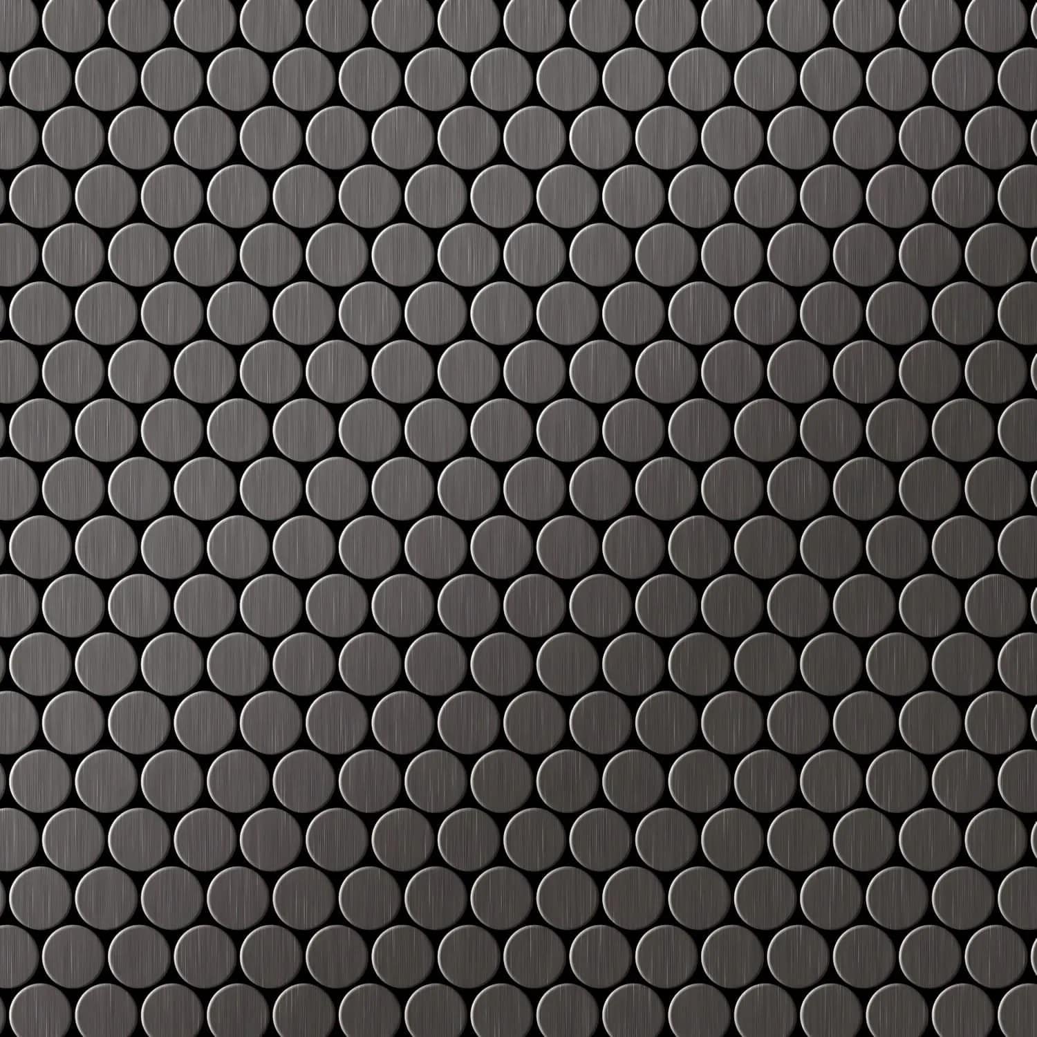 ALLOY Mosaik Fliese Massiv Metall Titan Gebürstet Dunkelgrau 1