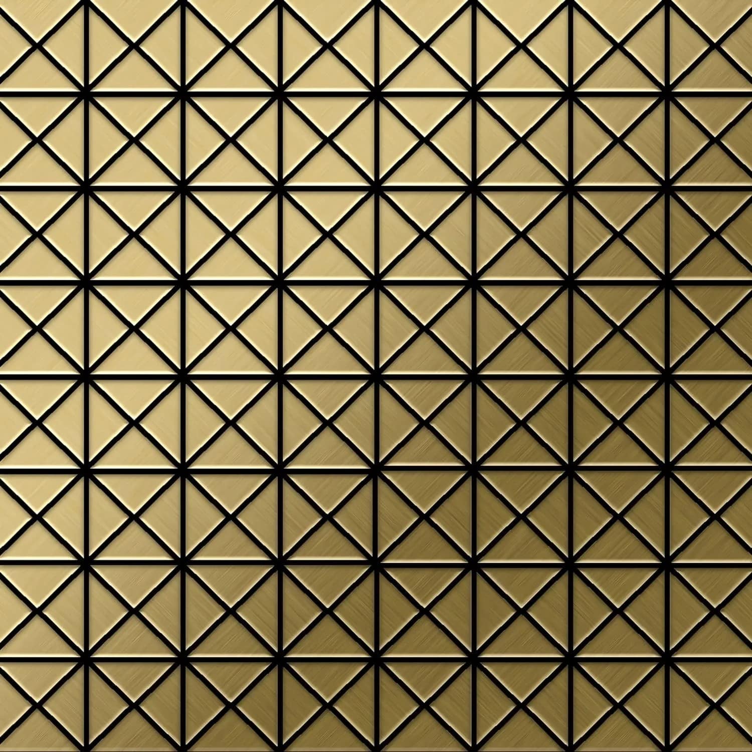 ALLOY Mosaik Fliese Massiv Metall Titan Gebürstet Gold 1