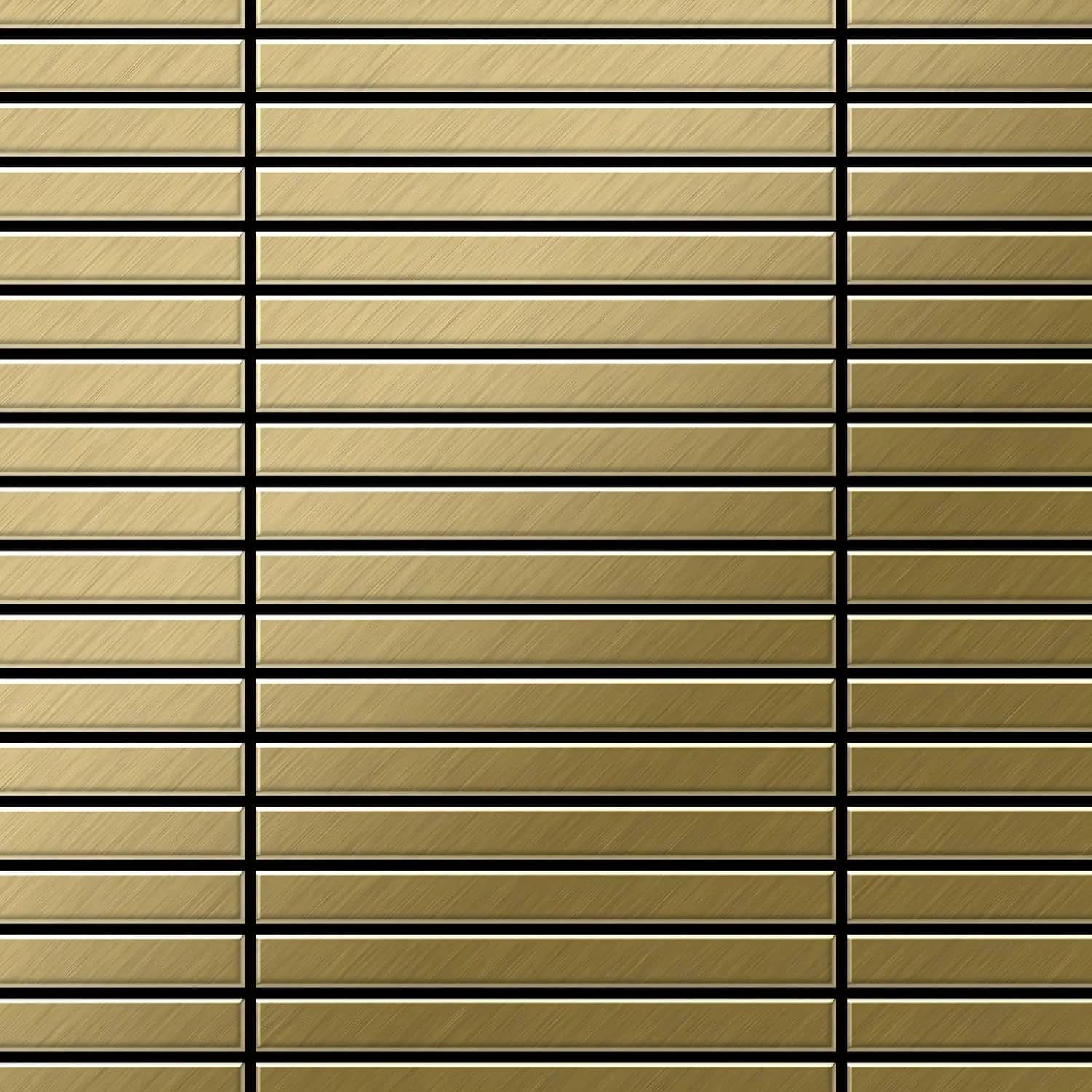 ALLOY Mosaik Fliese Massiv Metall Titan Gebürstet Gold 1