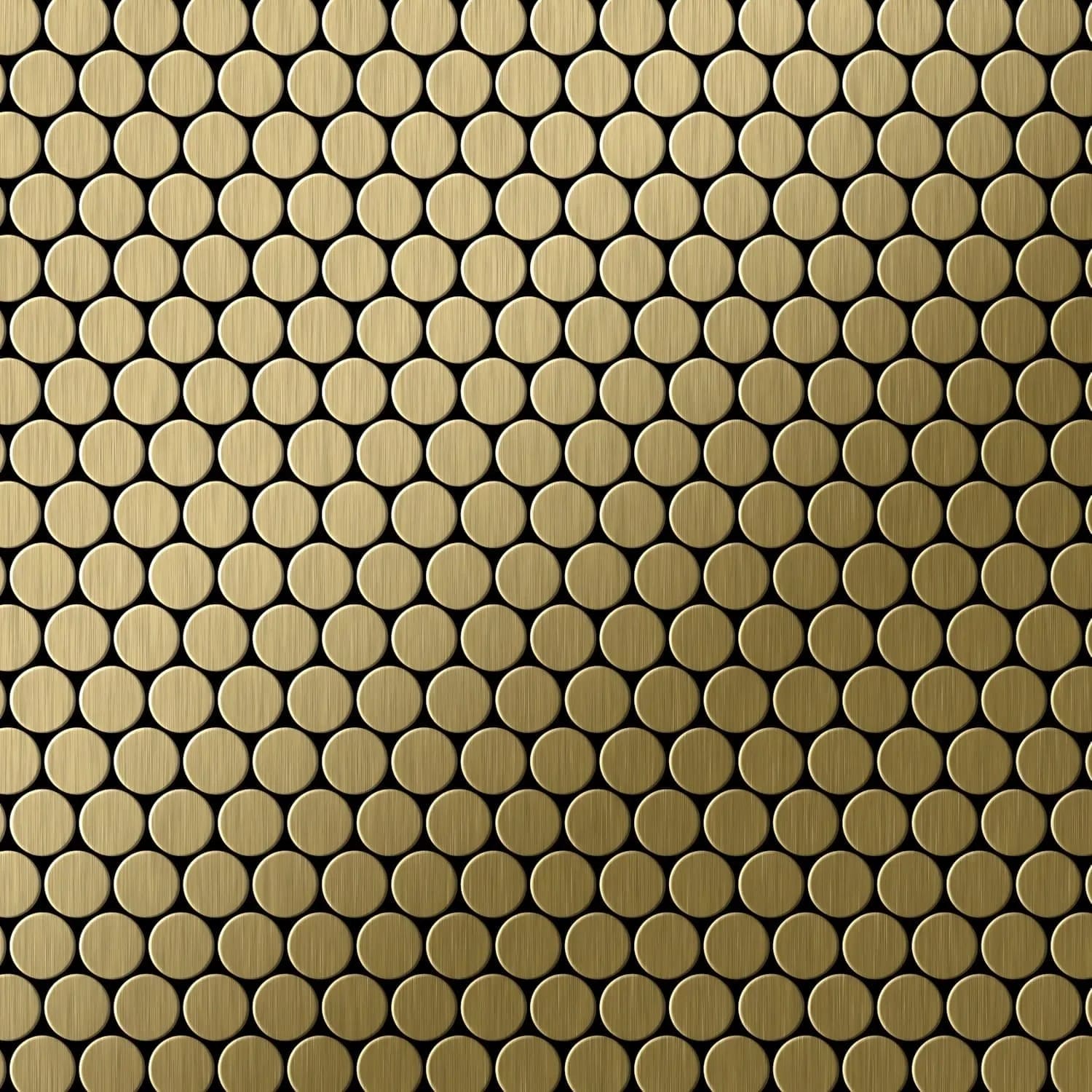 ALLOY Mosaik Fliese Massiv Metall Titan Gebürstet Gold 1