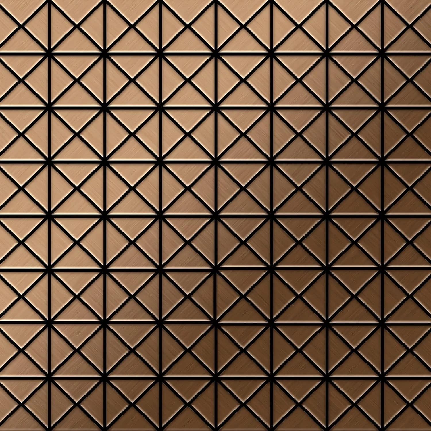 ALLOY Mosaik Fliese Massiv Metall Titan Gebürstet Kupfer 1
