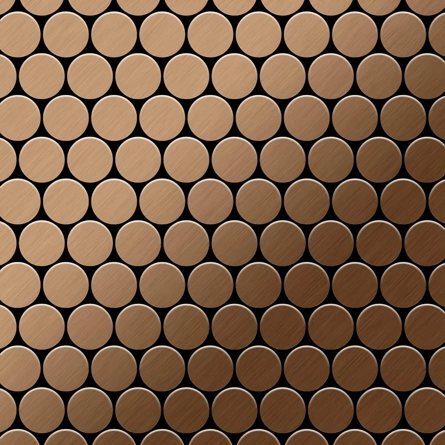 ALLOY Mosaik Fliese Massiv Metall Titan Gebürstet Kupfer 1