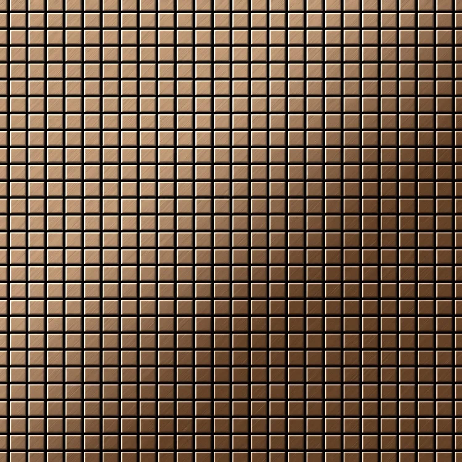 ALLOY Mosaik Fliese Massiv Metall Titan Gebürstet Kupfer 1