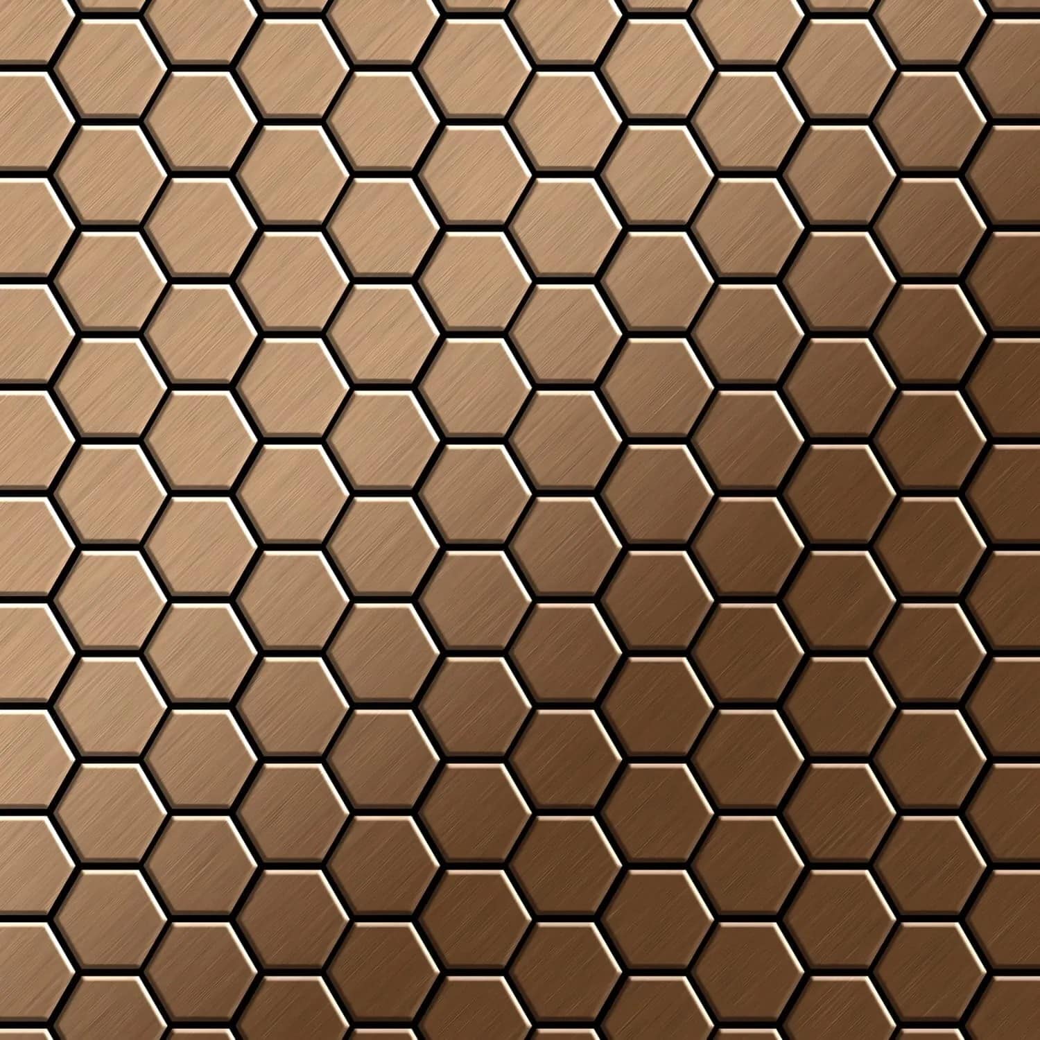 ALLOY Mosaik Fliese Massiv Metall Titan Gebürstet Kupfer 1