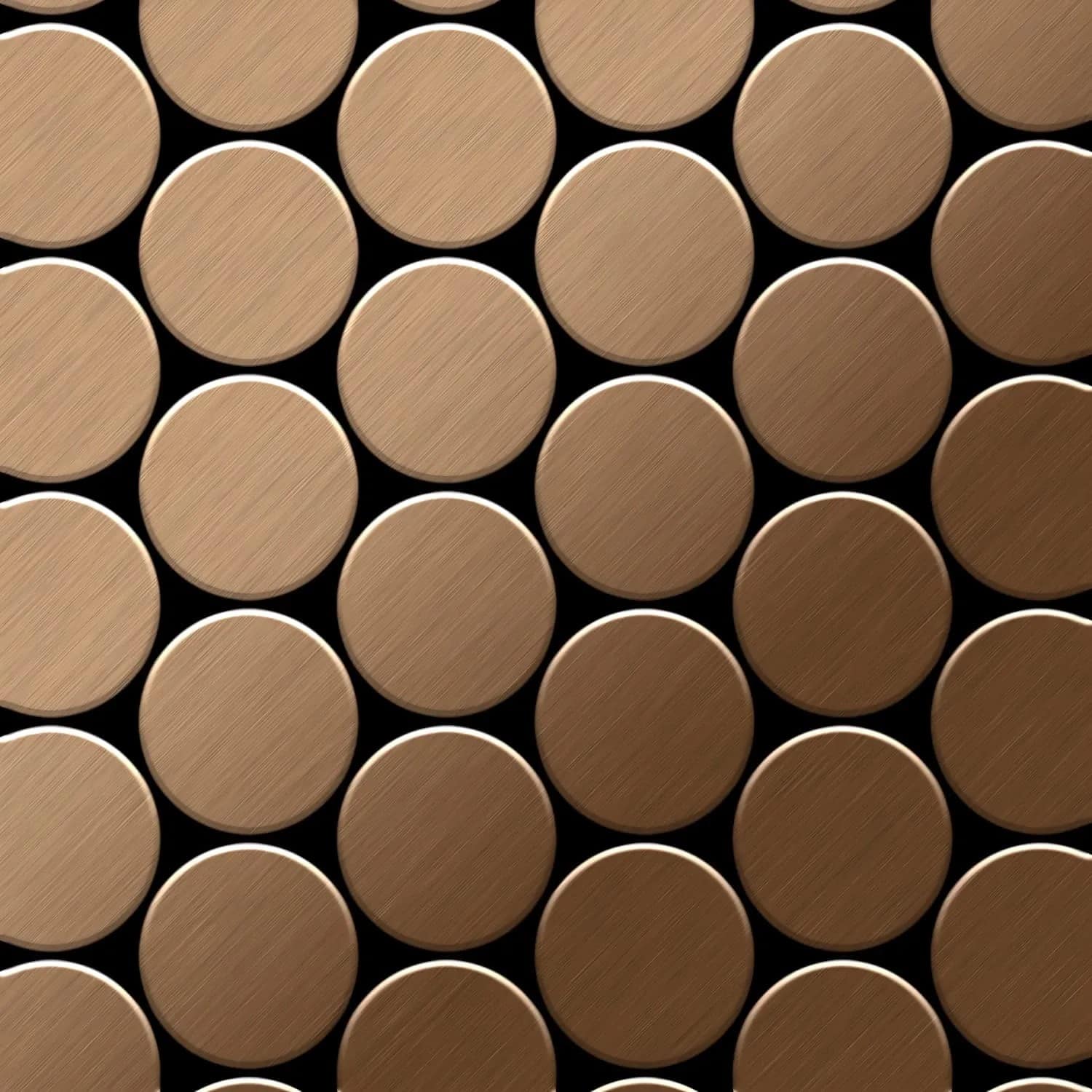 ALLOY Mosaik Fliese Massiv Metall Titan Gebürstet Kupfer 1