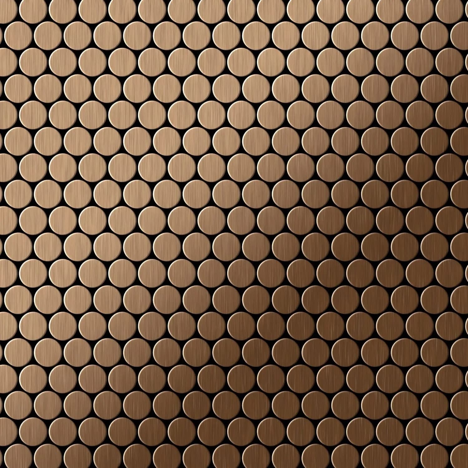 ALLOY Mosaik Fliese Massiv Metall Titan Gebürstet Kupfer 1