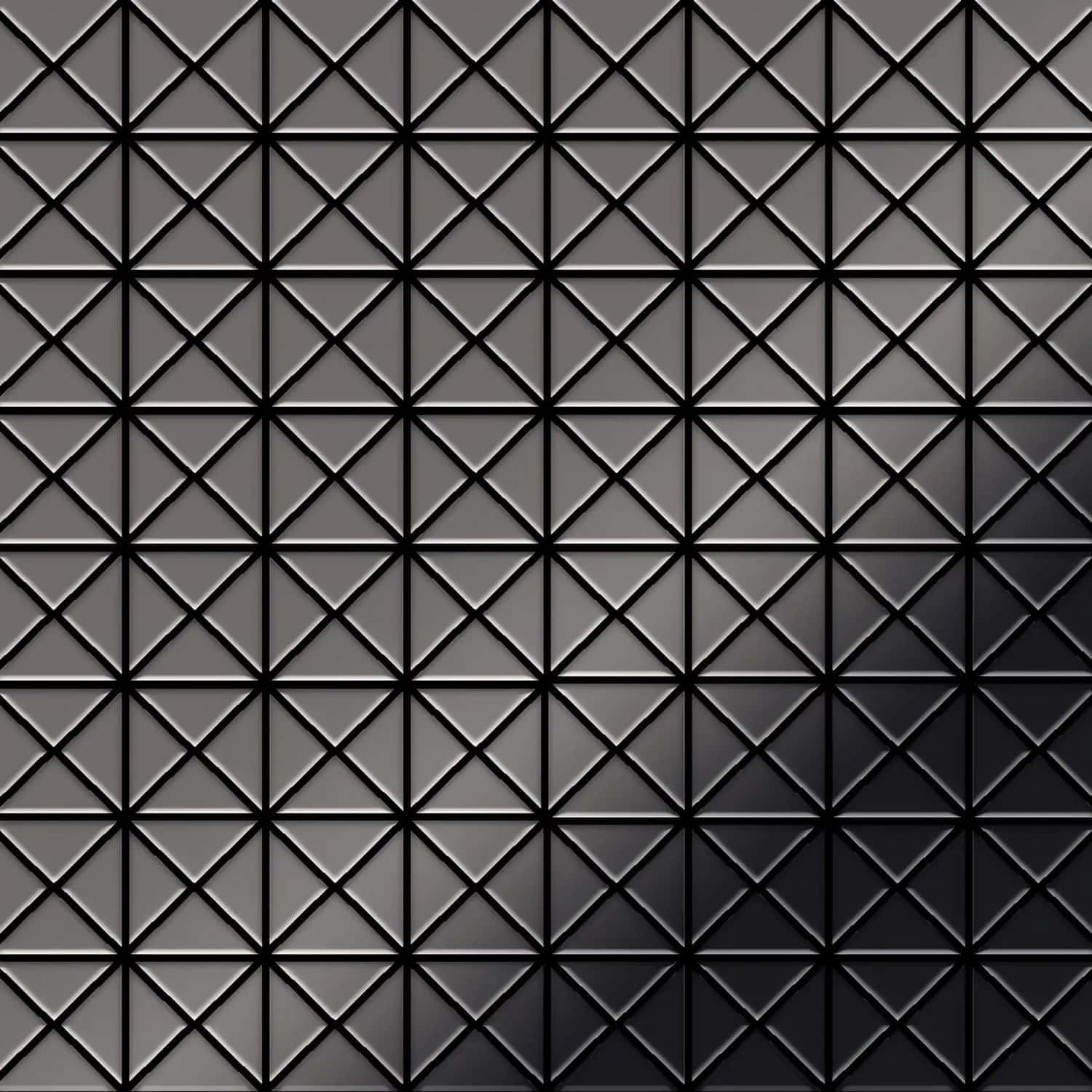 ALLOY Mosaik Fliese Massiv Metall Titan Hochglanz Dunkelgrau 1