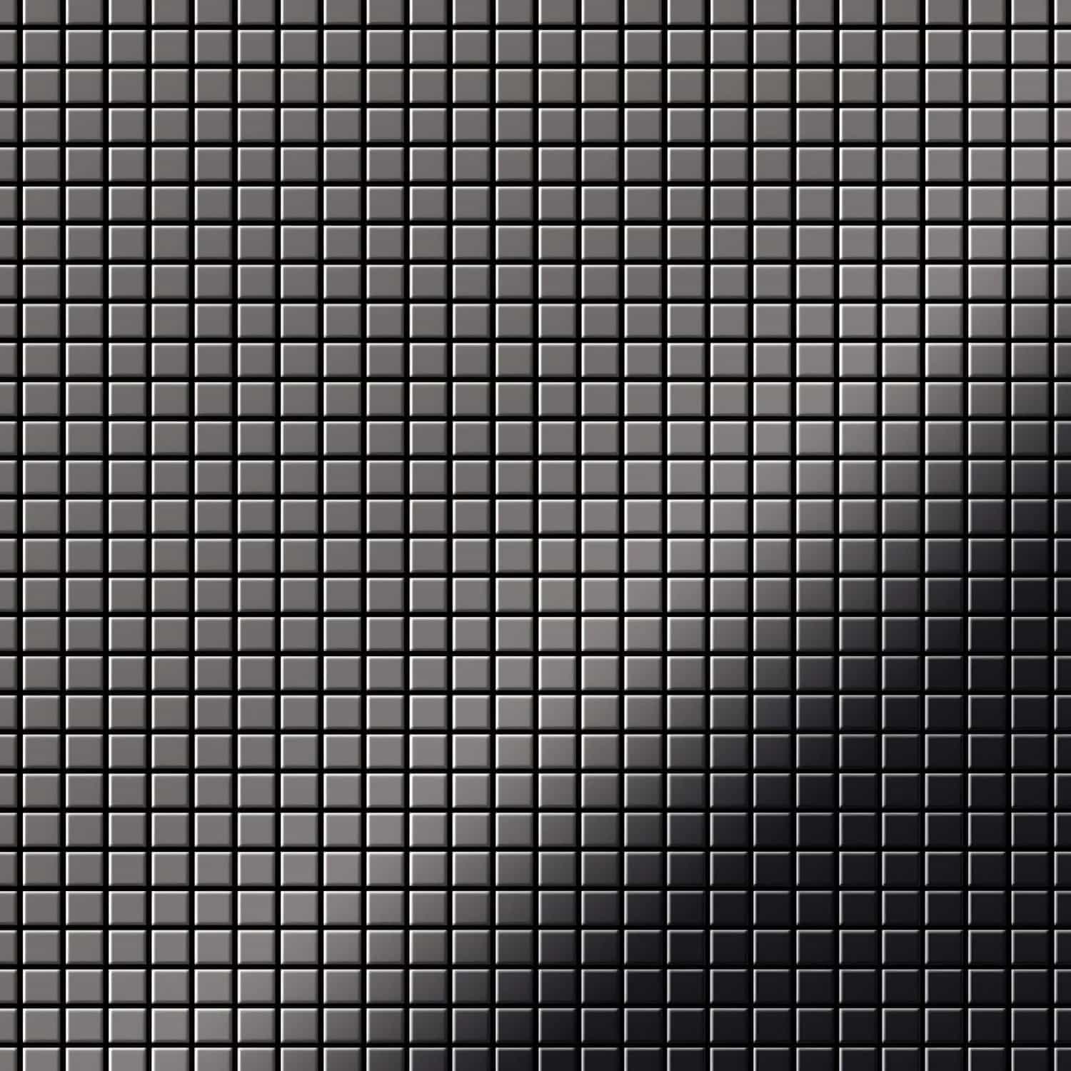 ALLOY Mosaik Fliese Massiv Metall Titan Hochglanz Dunkelgrau 1