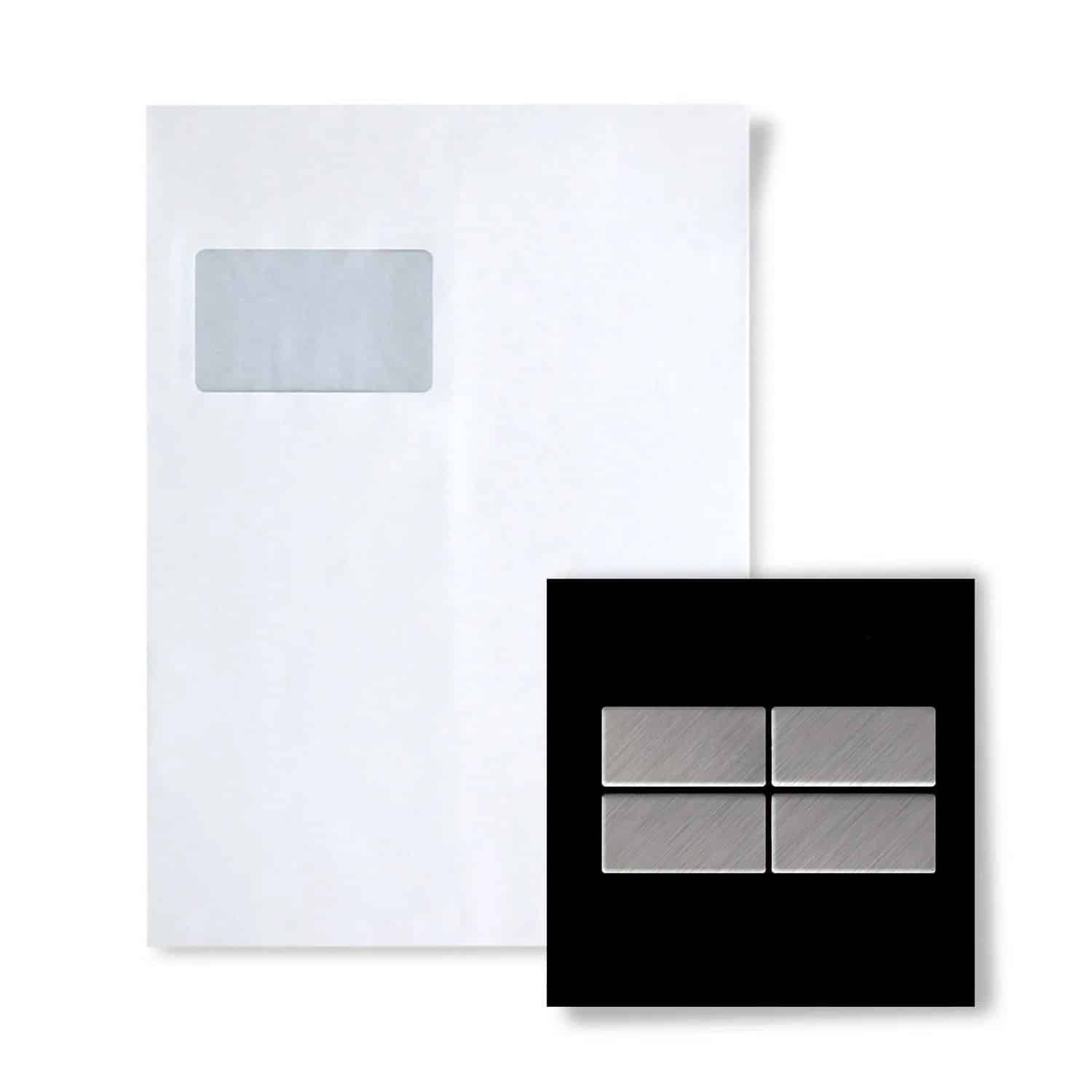 ALLOY Mosaik MUSTER S-Bauhaus-S-S-B Bauhaus Edelstahl Gebürstet