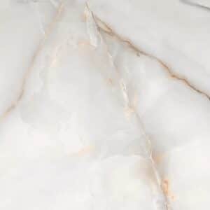 Bodenfliese Feinsteinzeug Alabaster sky Weiß Glasiert Poliert 60 cm x 60 cm