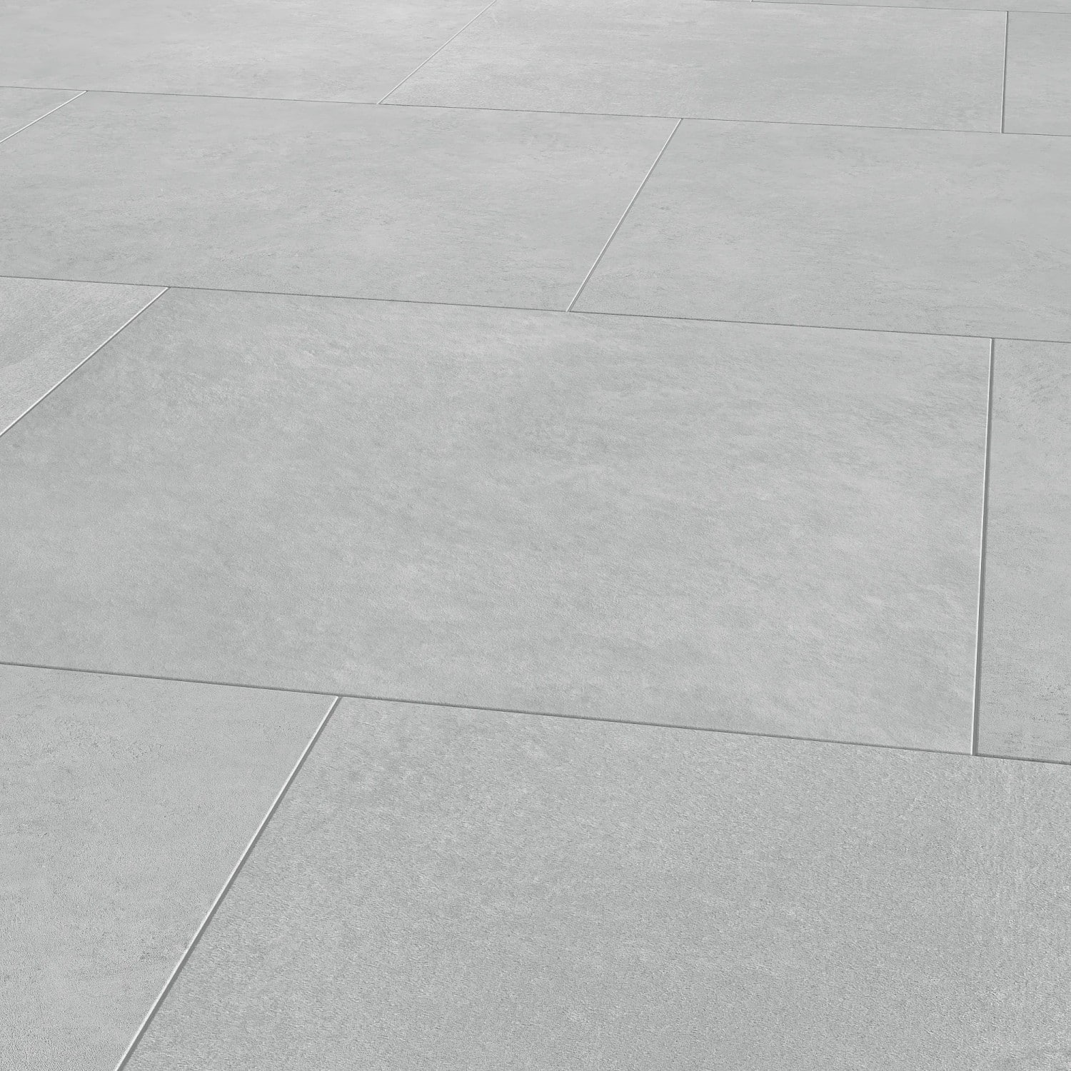 Bodenfliese Feinsteinzeug Bonn hellgrau Grau Glasiert Matt 80 cm x 80 cm