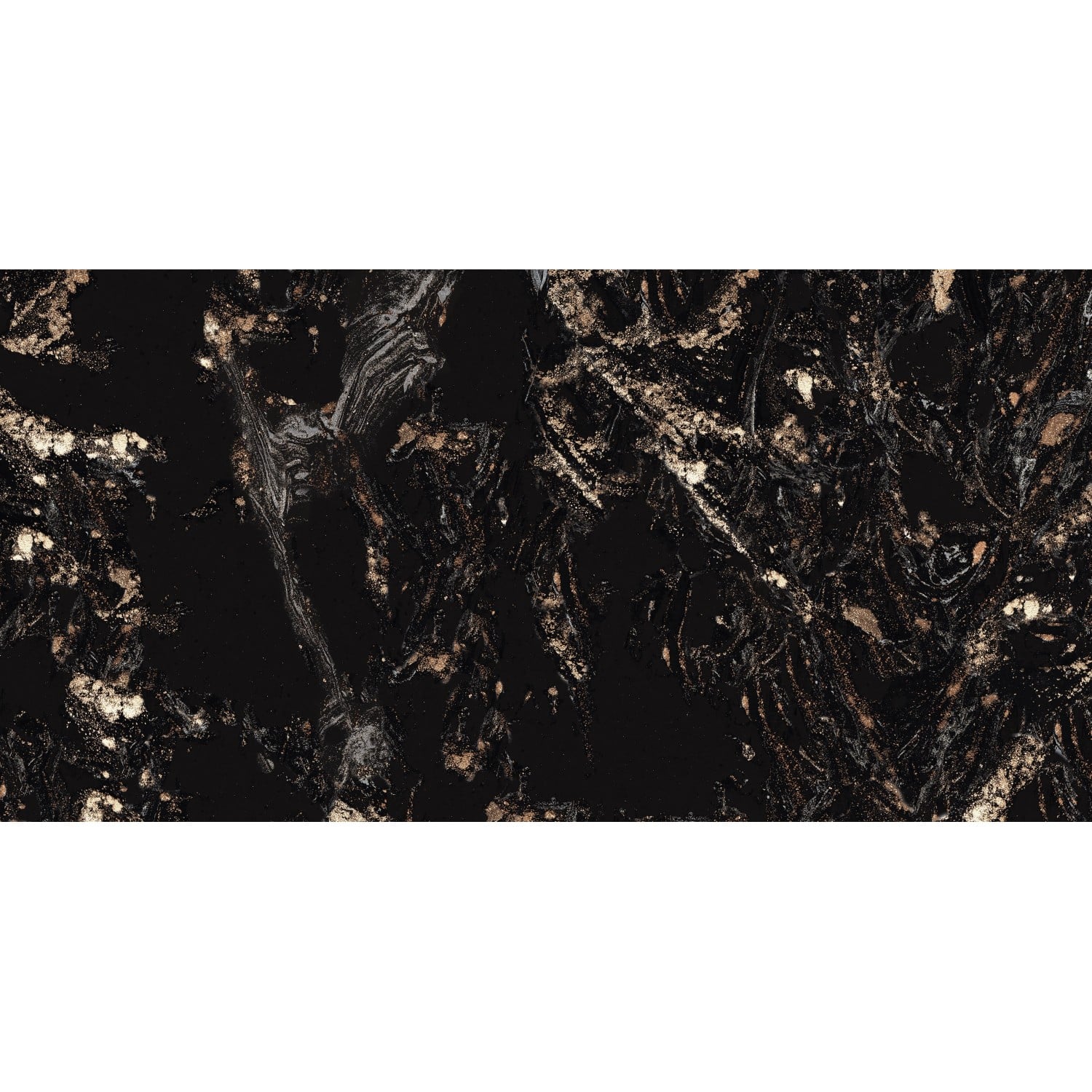 Bodenfliese Feinsteinzeug Opus gold Gold Glasiert Poliert 60 cm x 120 cm