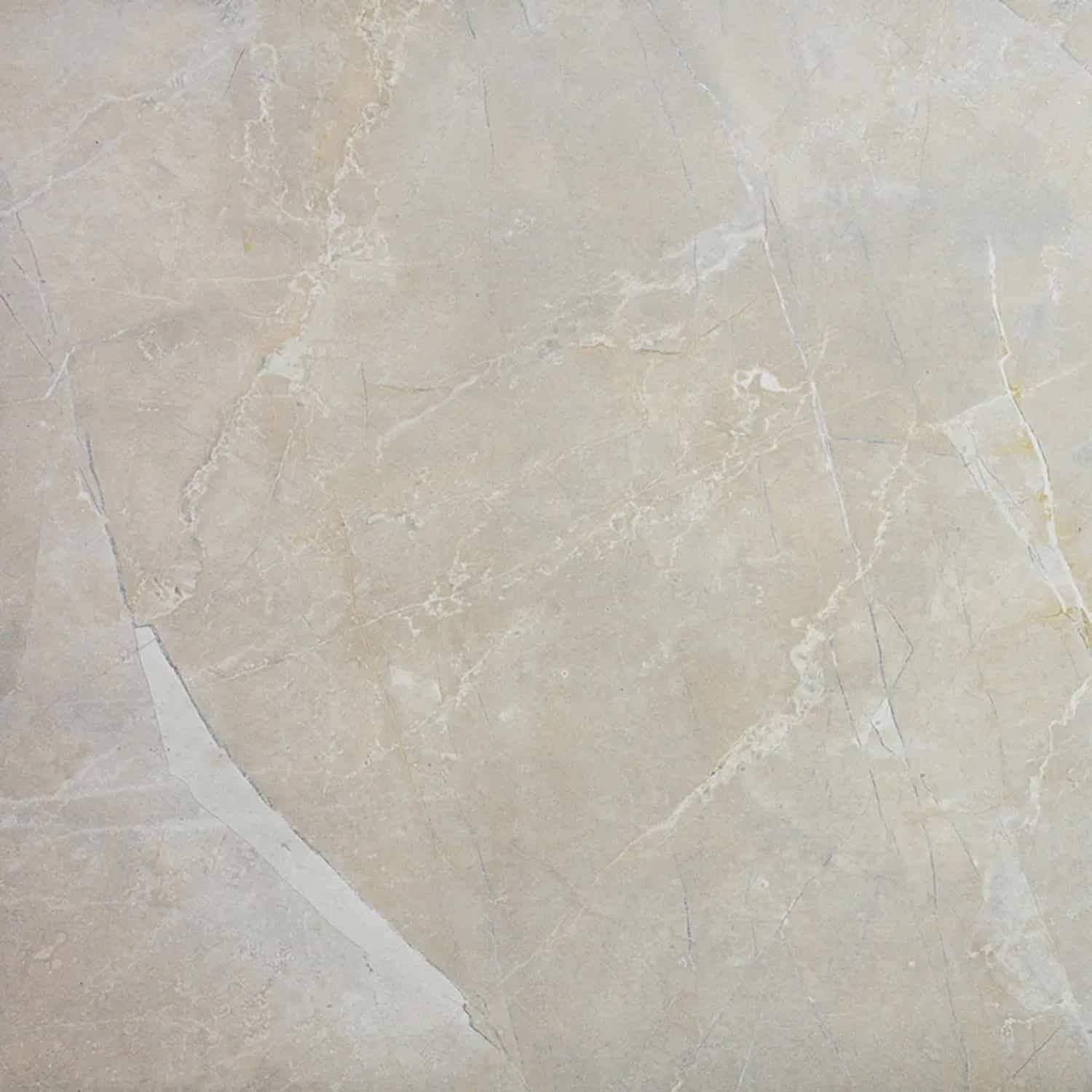 Bodenfliese Feinsteinzeug Premium marble ivory Glasiert Poliert 60 cm x 60 cm