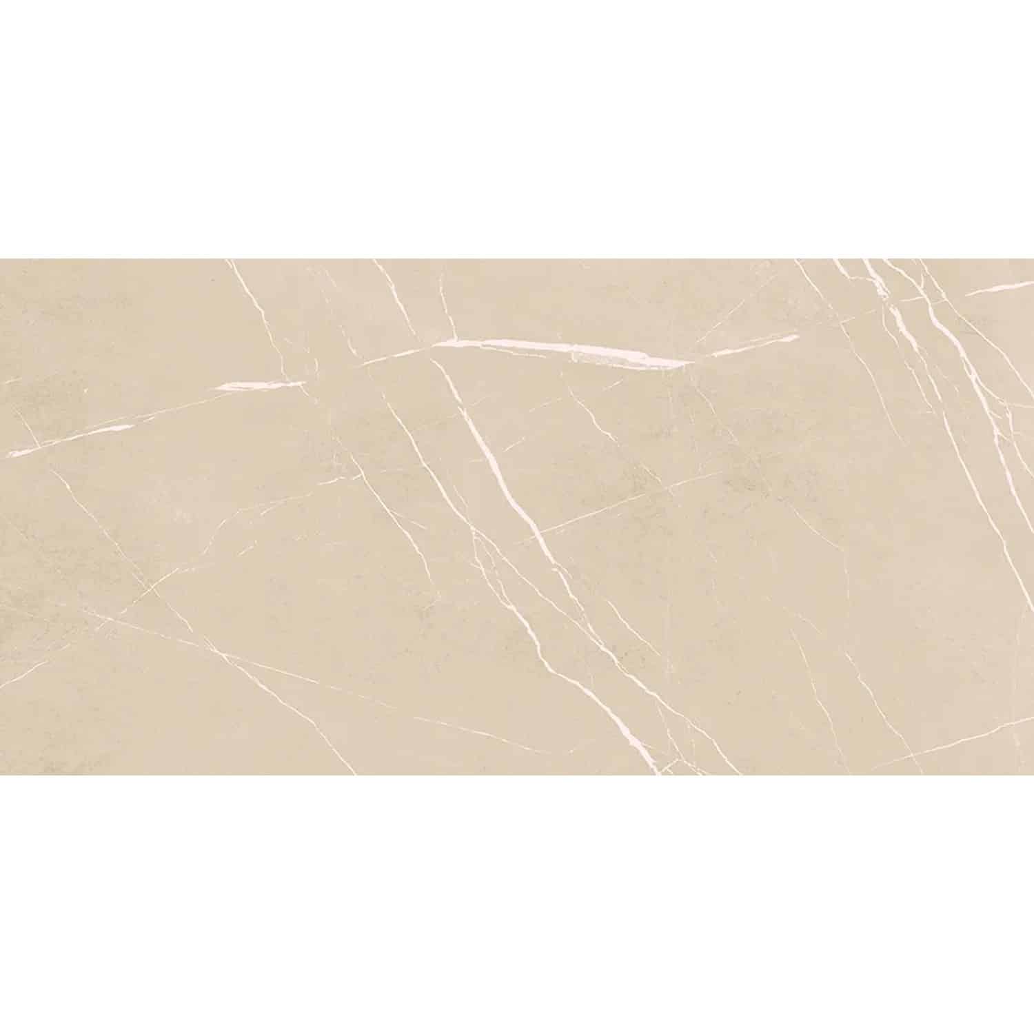 Bodenfliese Feinsteinzeug Premium marble navas beige Beige 60 cm x 120 cm