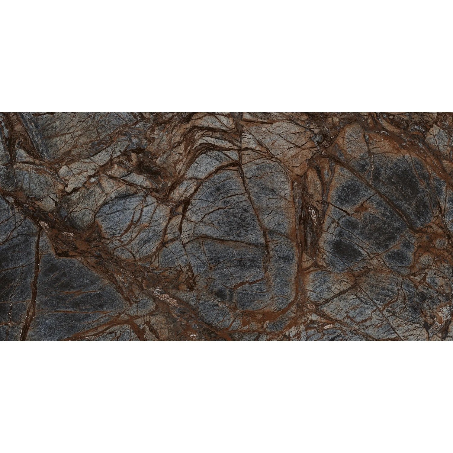 Bodenfliese Feinsteinzeug Princess brown Braun Glasiert Poliert 60 cm x 120 cm