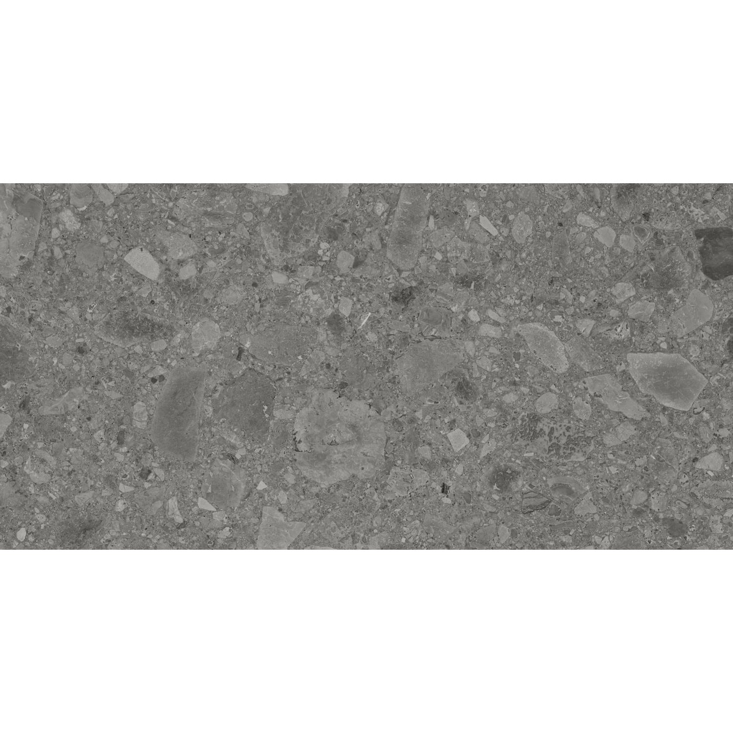Bodenfliese Feinsteinzeug Riverstone grau Grau Glasiert Matt 60 cm x 30 cm