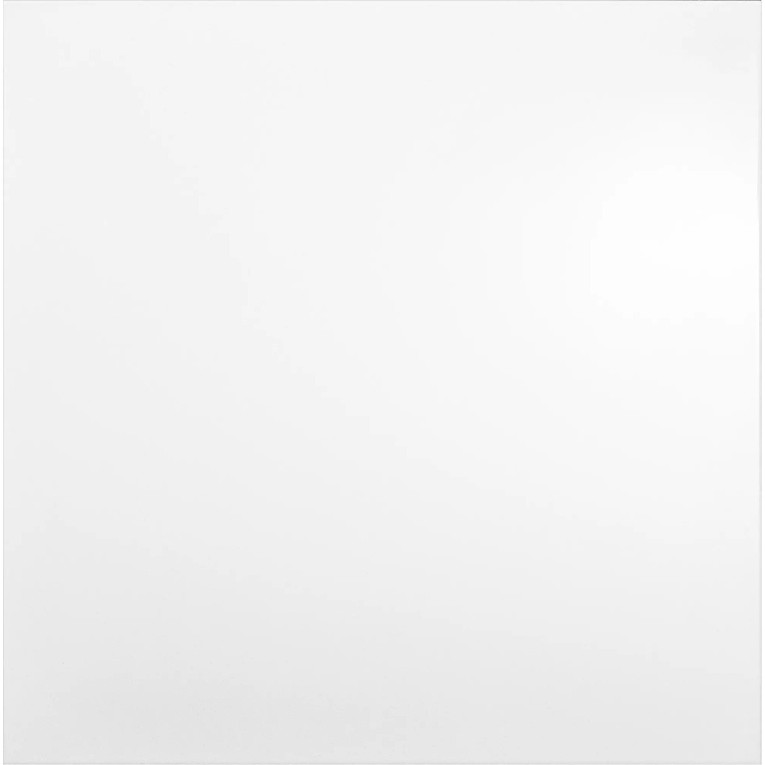 Bodenfliese Feinsteinzeug Snow white Weiß Glasiert Poliert 60 cm x 60 cm
