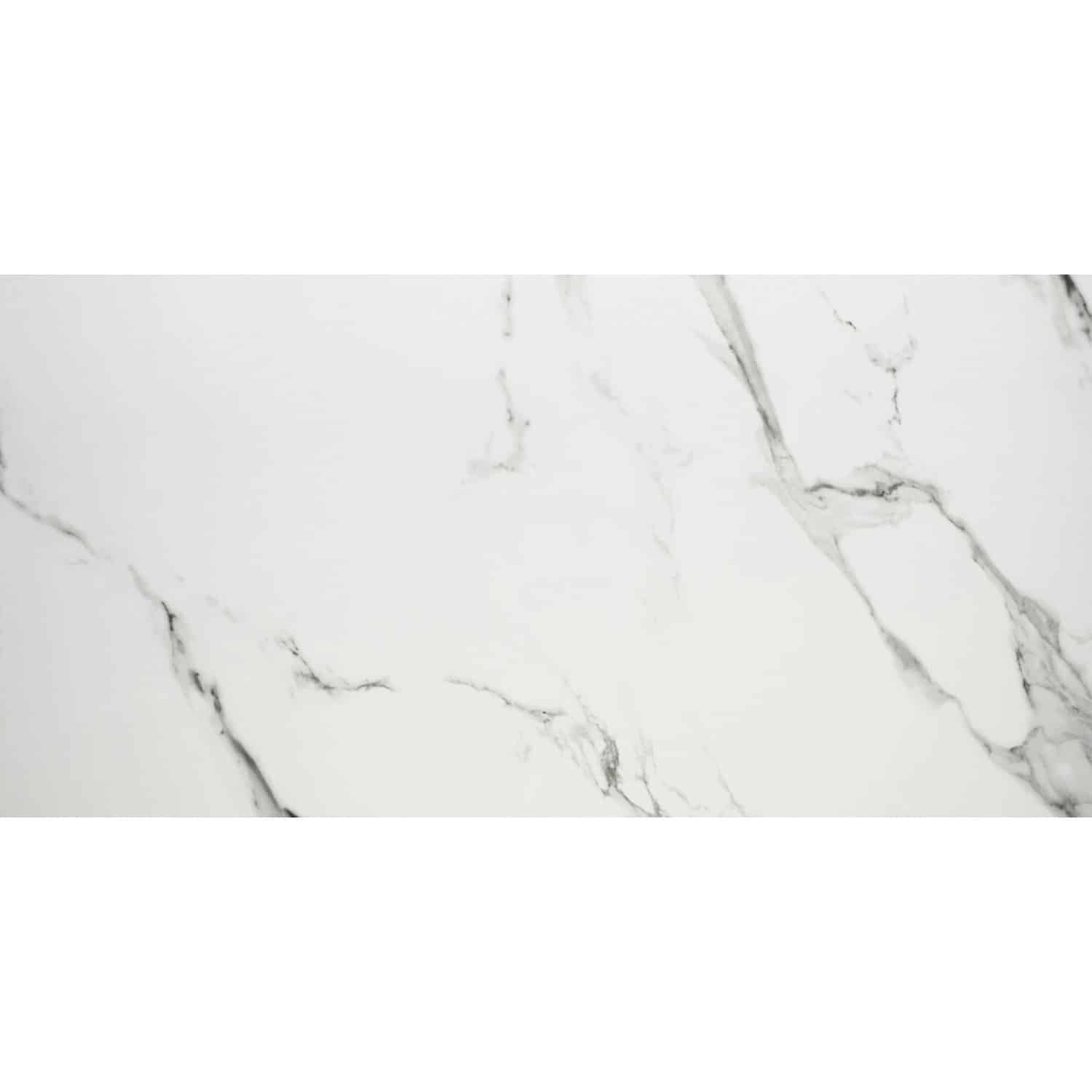 Bodenfliese Feinsteinzeug Statuario Weiß Glasiert Poliert 60 cm x 120 cm