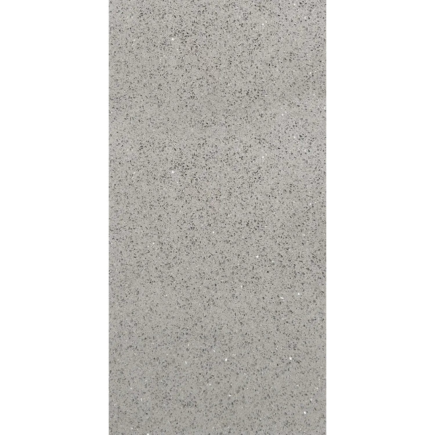Bodenfliese Quarzkomposit Quarz Grau Glänzend Rektifizierung 60 cm x 30 cm