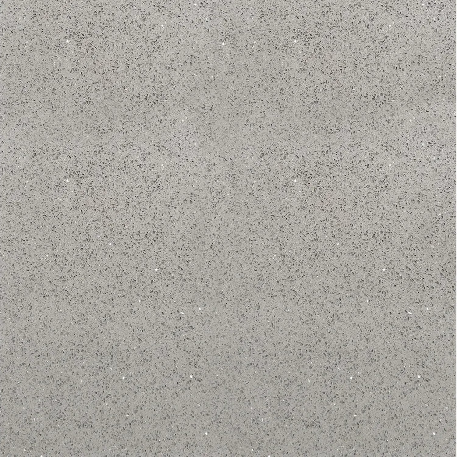 Bodenfliese Quarzkomposit Quarz Grau Glänzend Rektifizierung 60 cm x 60 cm