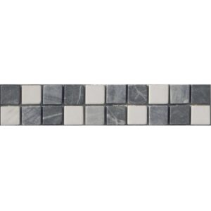 Bordüre Kronos Grau Weiß Mix 5 cm x 25 cm