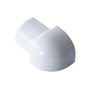 Dalsys Außeneck Fliesenschiene Viertelkreis 10mm Aluminium Weiß
