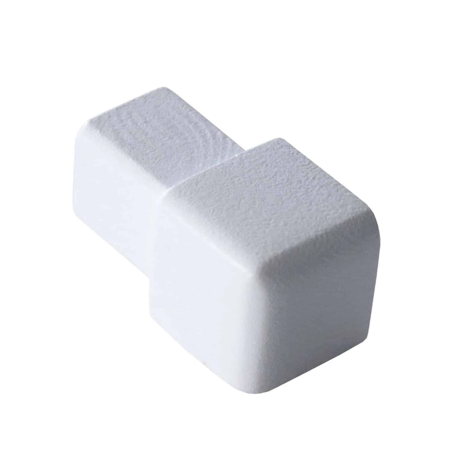 Dalsys Endstück Quadratprofil 10mm Alu Eloxiert Weiß Eckstücke