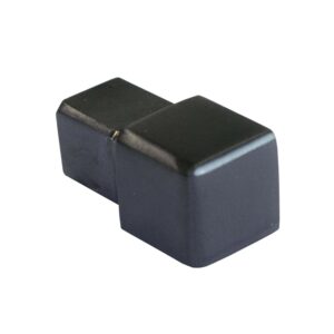 Dalsys Endstück Quadratprofil 10mm Edelstahl Schwarz Gebürstet