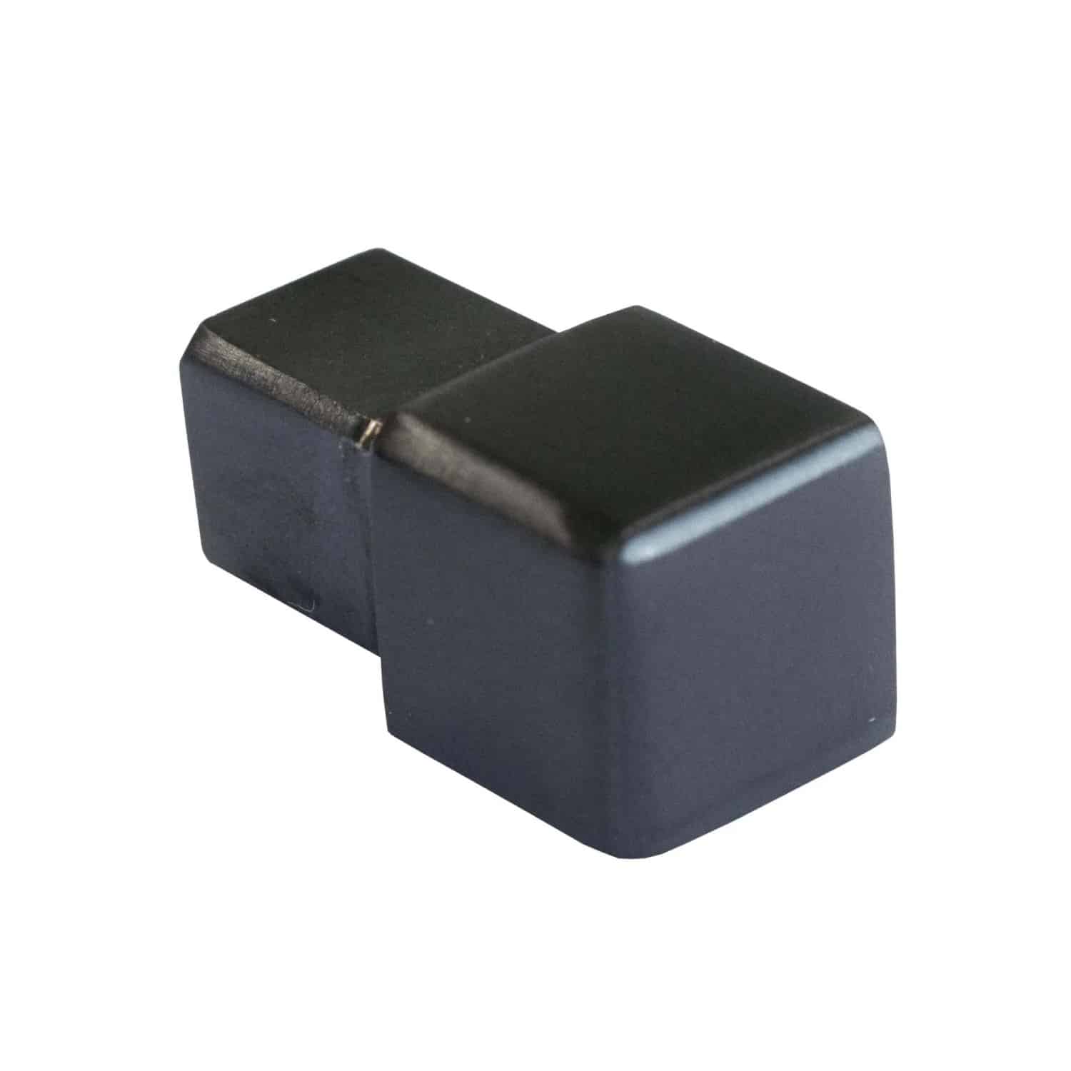 Dalsys Endstück Quadratprofil 10mm Edelstahl Schwarz Gebürstet