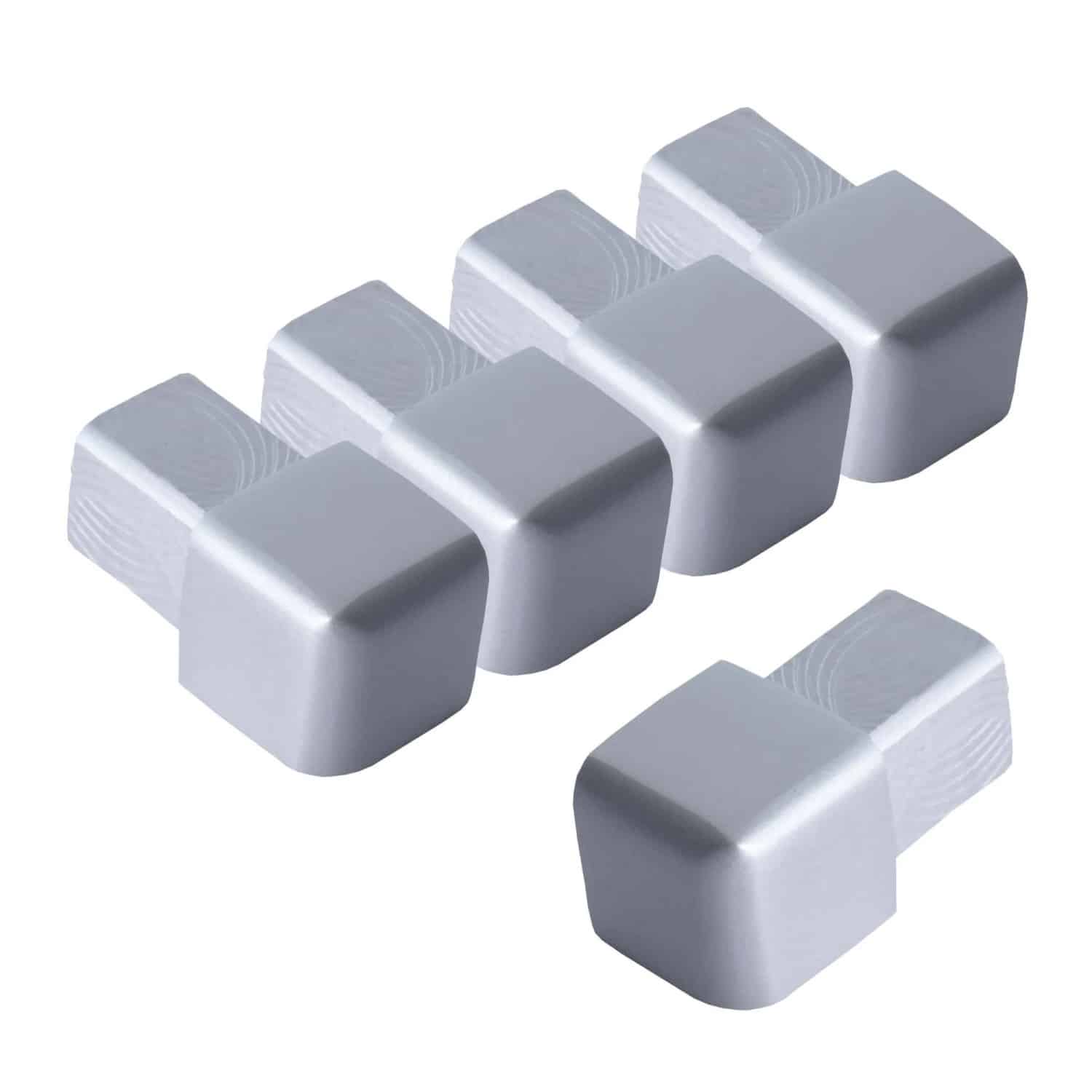 Dalsys Endstück Quadratprofil 5x 10mm Alu Eloxiert Silber Matt