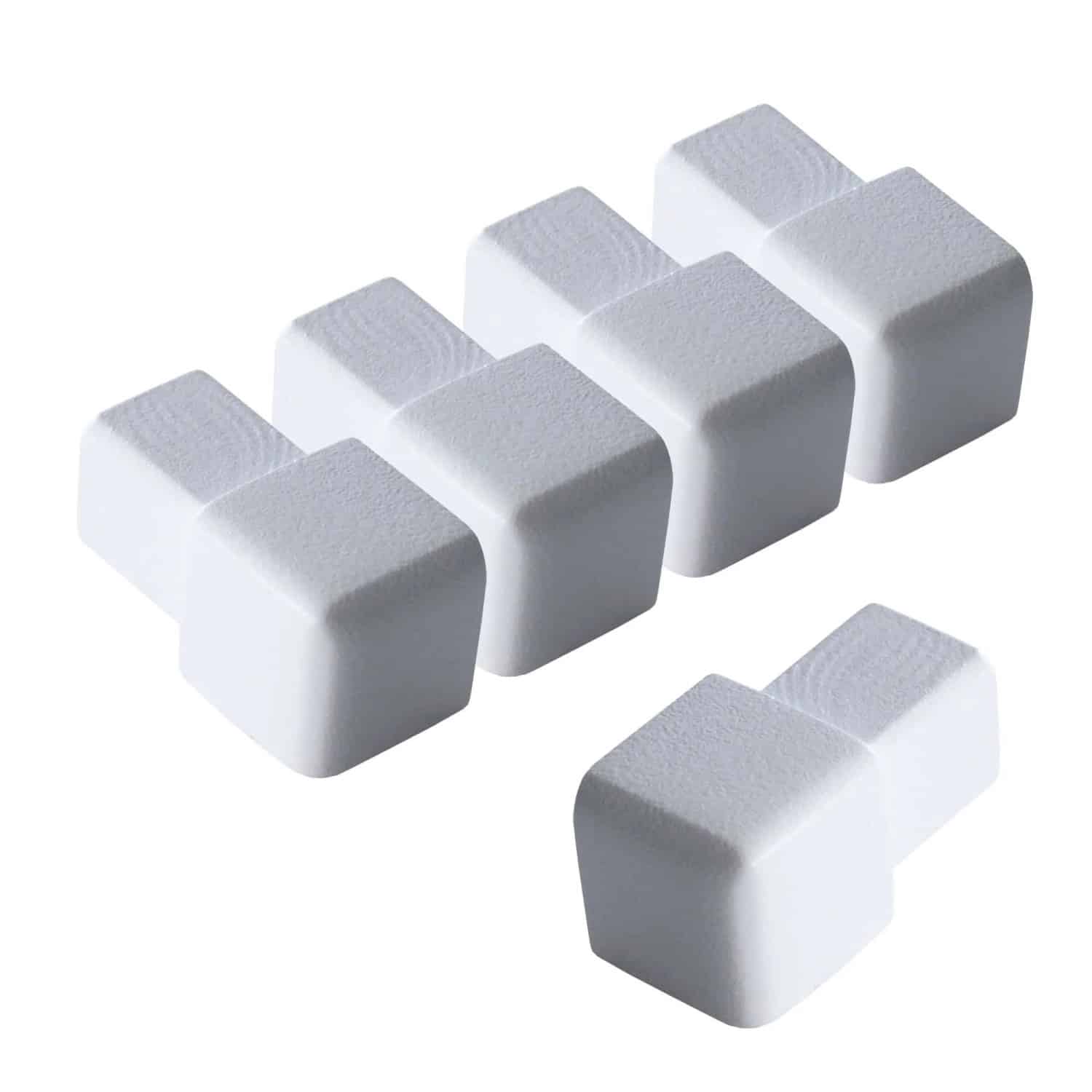 Dalsys Endstück Quadratprofil 5x 10mm Alu Eloxiert Weiß Eckstücke
