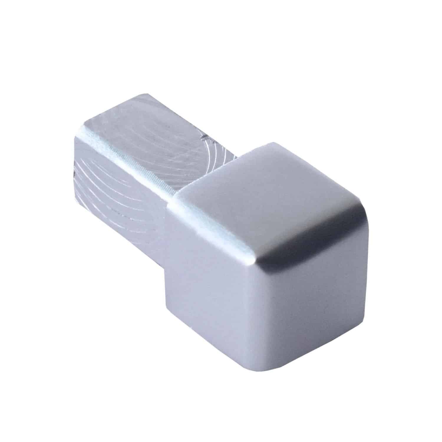 Dalsys Endstück Quadratprofil 8mm Alu Eloxiert Chrome Glänzend