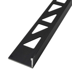 Dalsys Fliesenschiene Aluminium 2m x 10mm Winkelprofil Schwarz