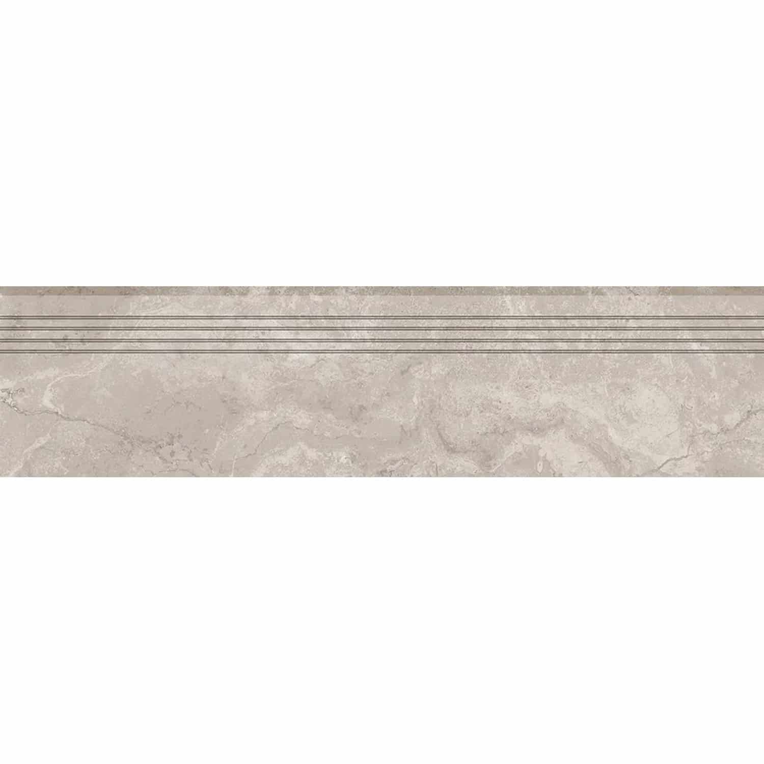 Feinsteinzeug Trittstufe Massa Grigio Glasiert Lappato Rektifiziert 30 x 120 cm