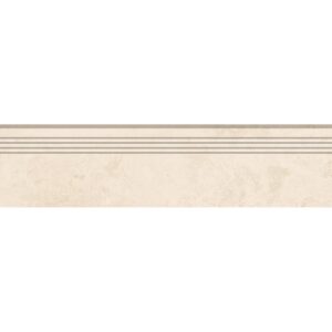 Feinsteinzeug Trittstufe Massa Ivory Glasiert Lappato Rektifiziert 30 x 120 cm