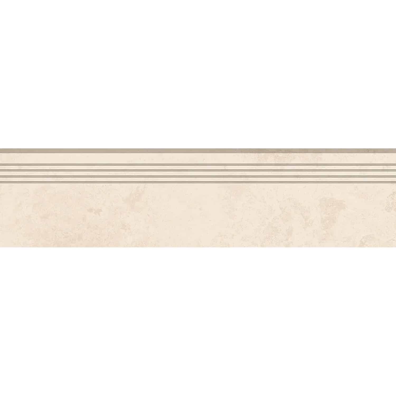 Feinsteinzeug Trittstufe Massa Ivory Glasiert Lappato Rektifiziert 30 x 120 cm