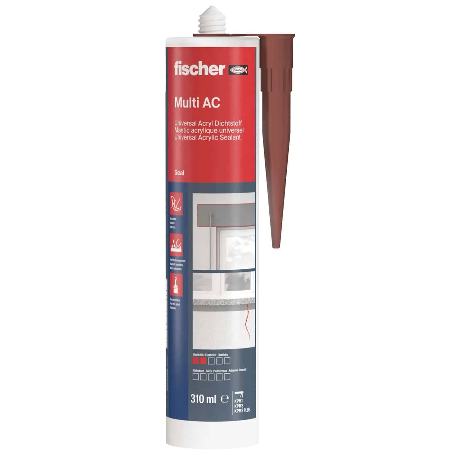 Fischer Acryldichtstoff Multi AC Braun 310 ml