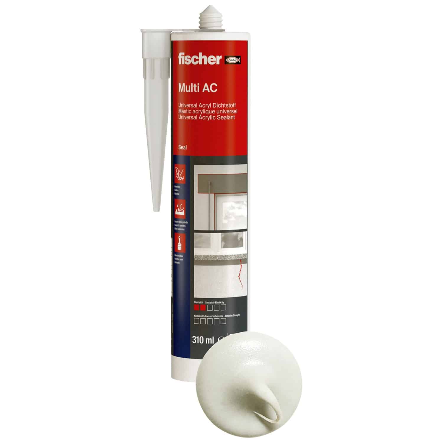 Fischer Acryldichtstoff Multi AC Weiß 310 ml
