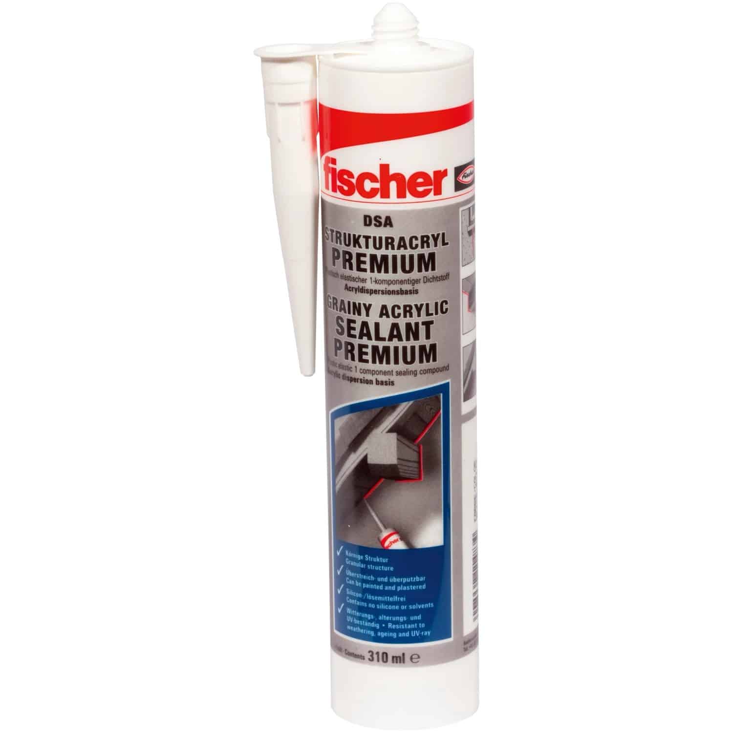 Fischer Strukturacryl Premium DSA Weiß 310 ml