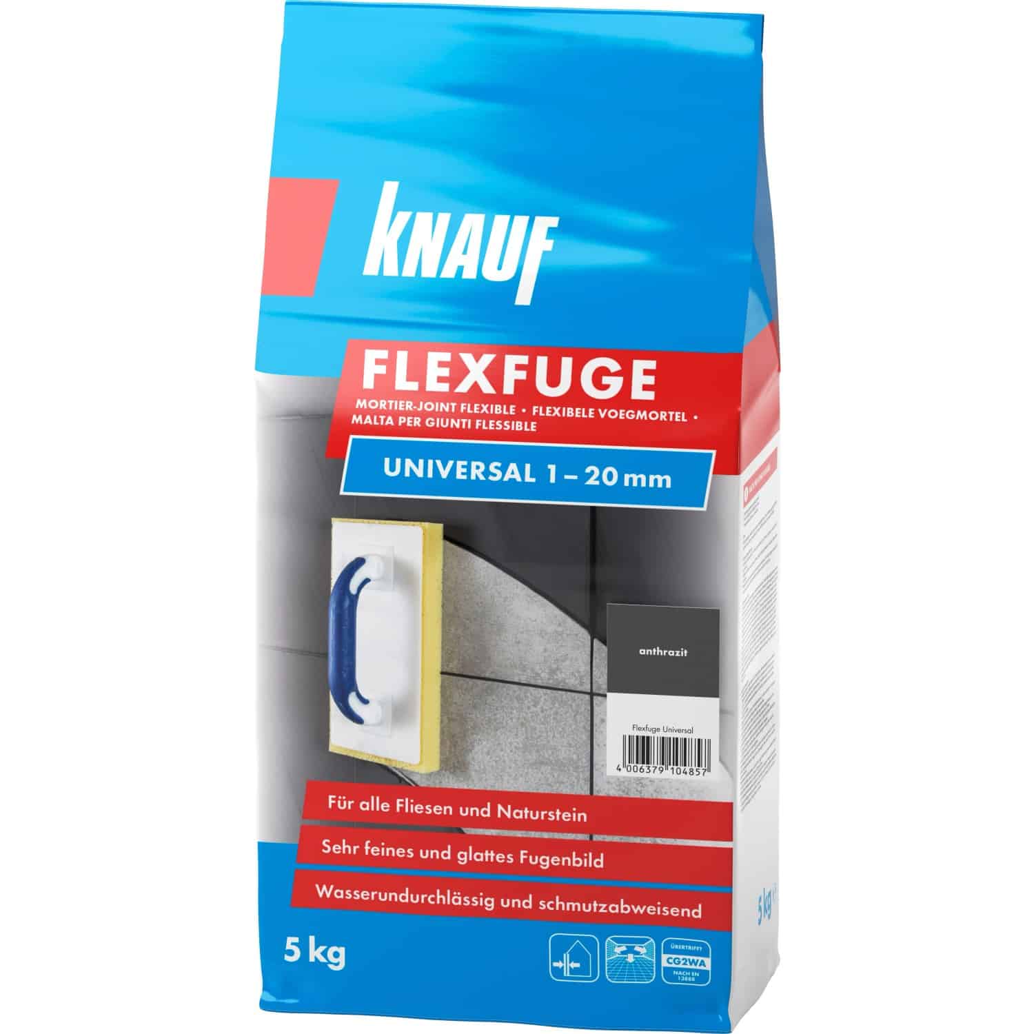 Knauf Fugenmörtel Flexfuge Universal Anthrazit 5 kg