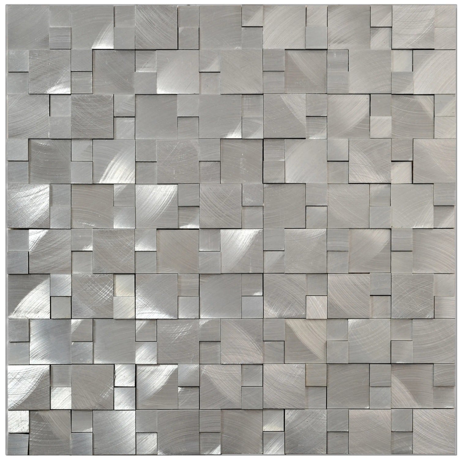 Mosaik Aluminium Silver 3D 30 cm x 31