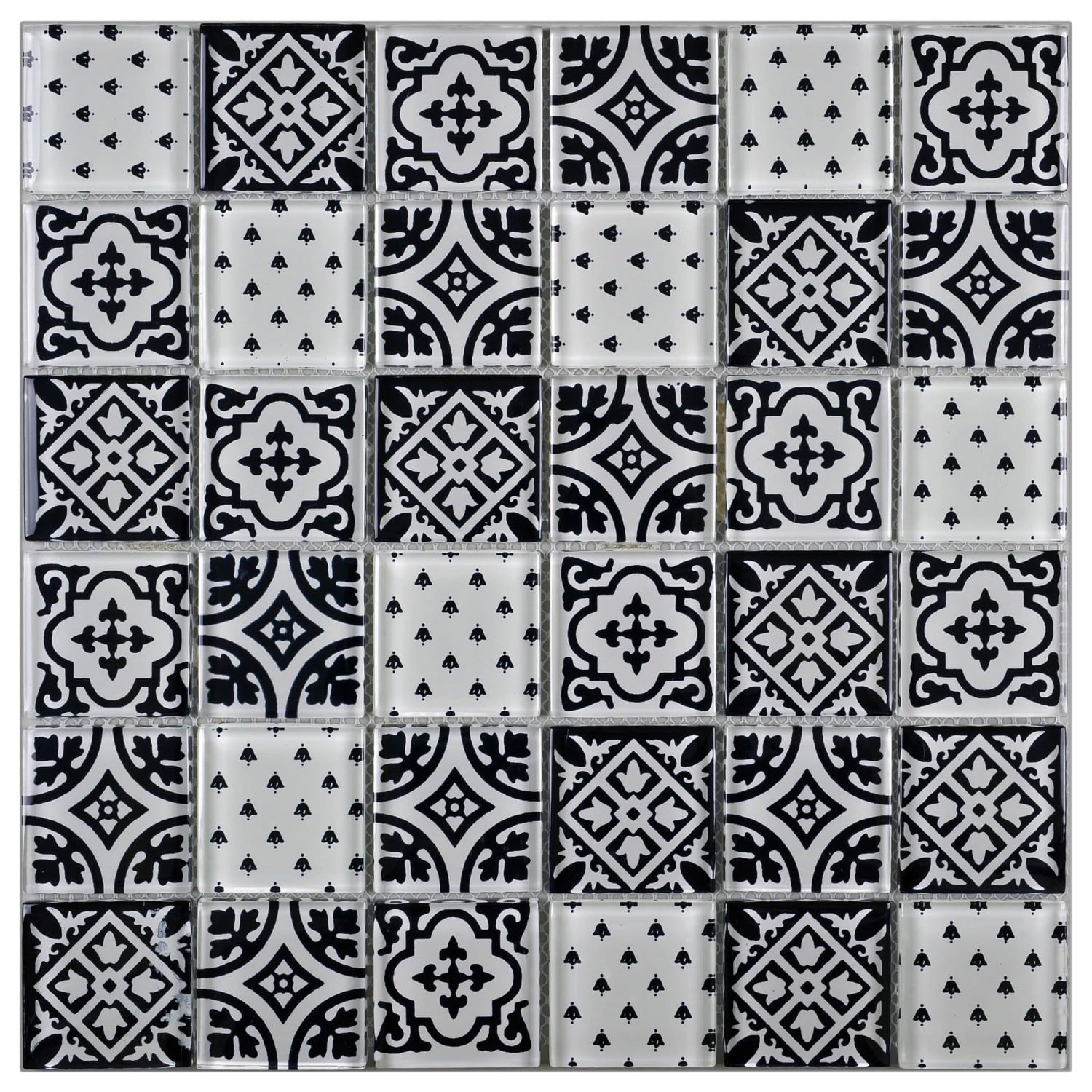 Mosaik Glas Retro Indigo 30 cm x 30 cm