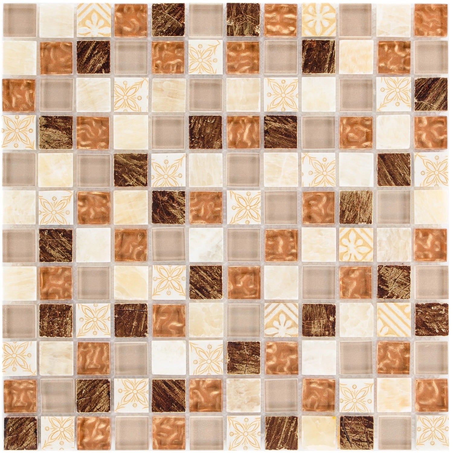 Mosaik Glas & Stein Maya Sun 30 cm x 30 cm