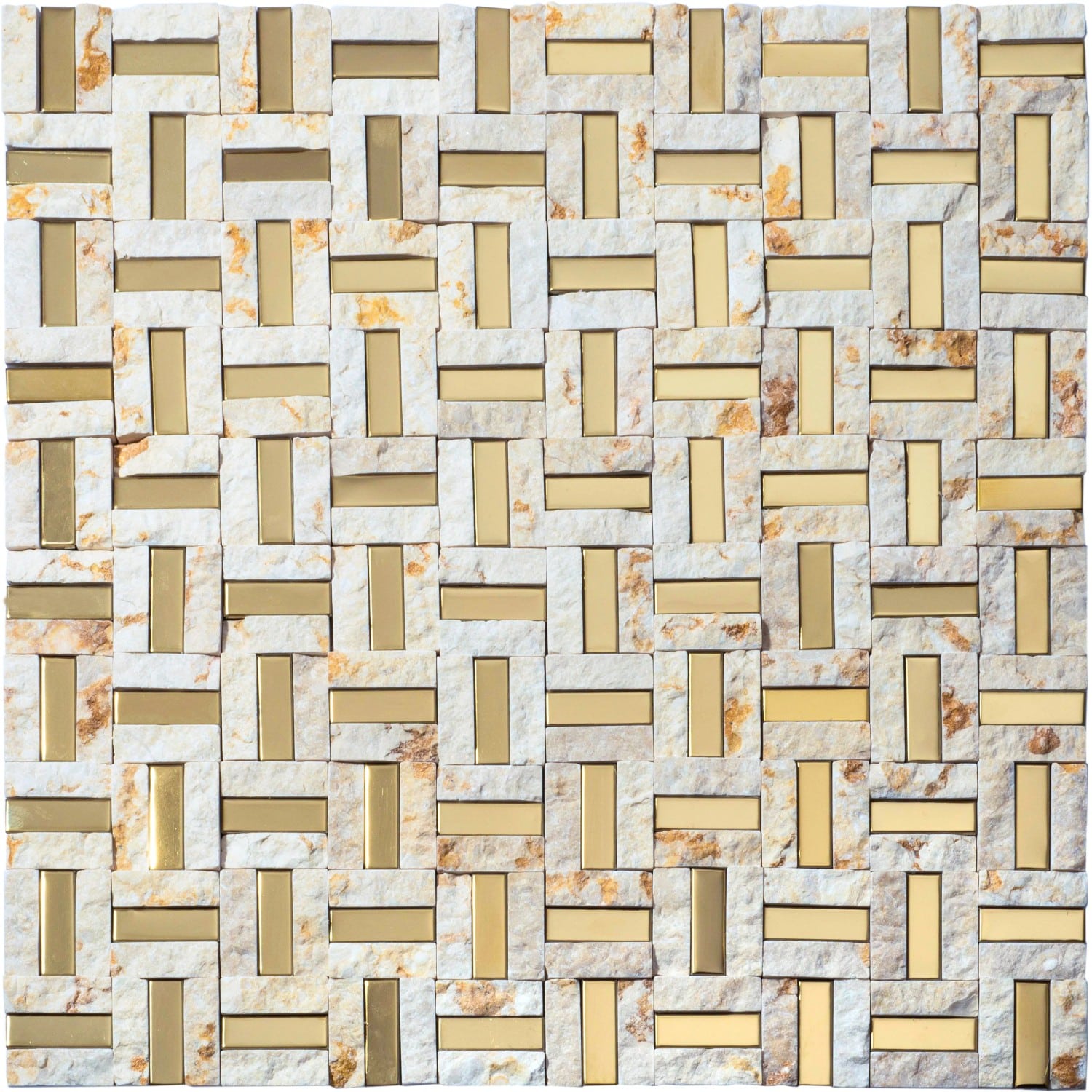 Mosaik Marmor & Aluminium Greek Beige 30 cm x 30 cm