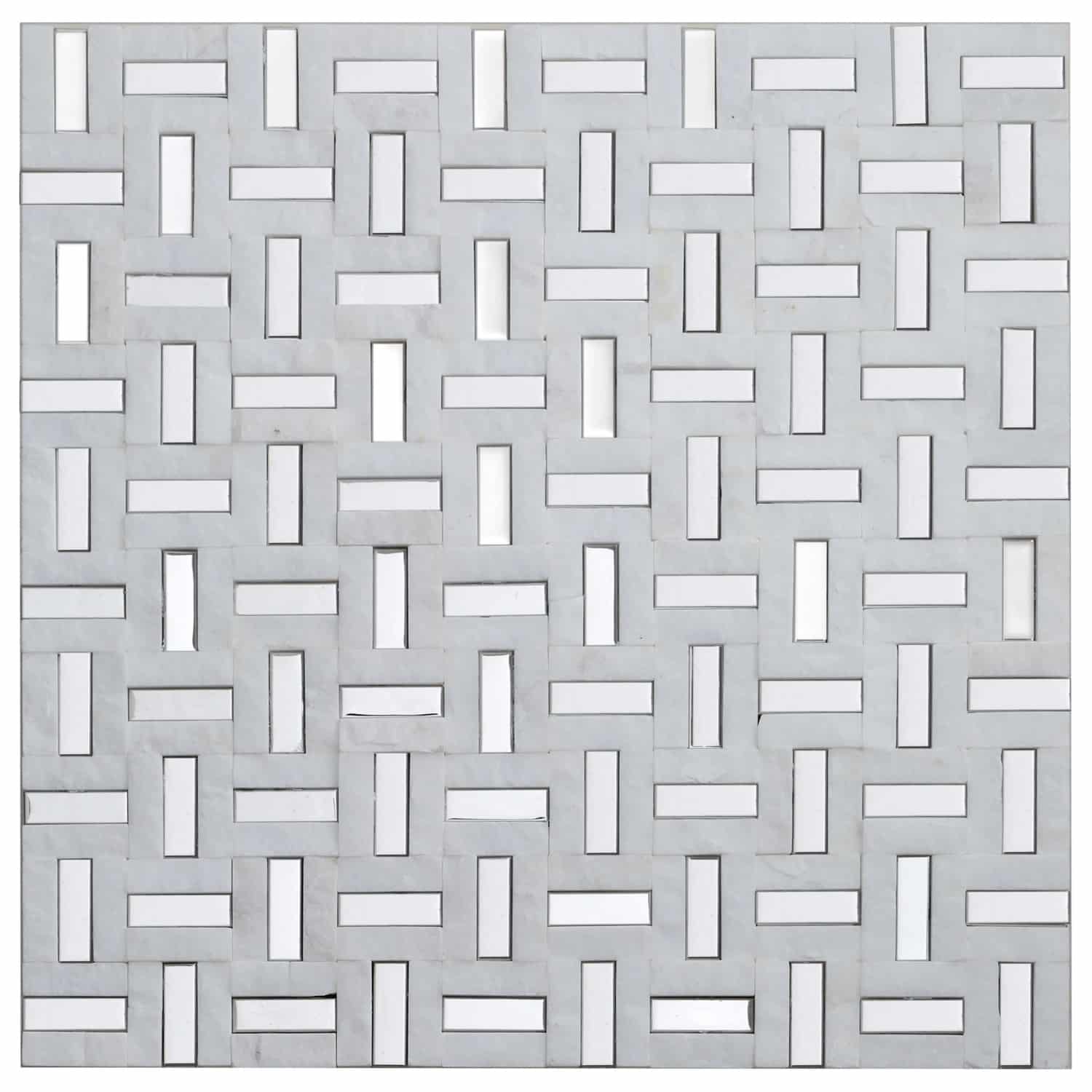 Mosaik Marmor & Aluminium Greek White 30 cm x 30 cm