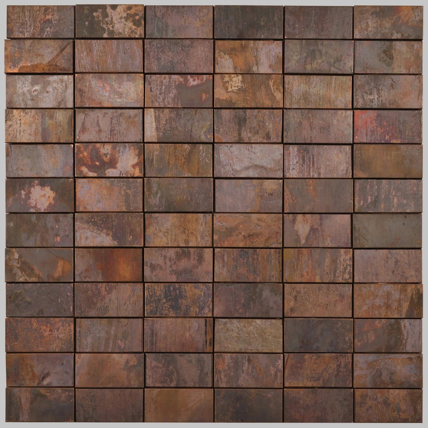Mosaik Metall Kupfer 3D 30 cm x 30 cm