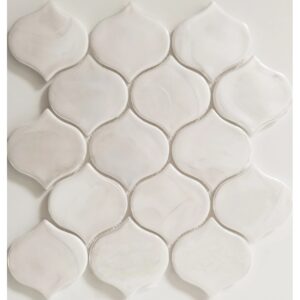 Mosaikmatte Cadiz Arabesque Keramik Weiß 26