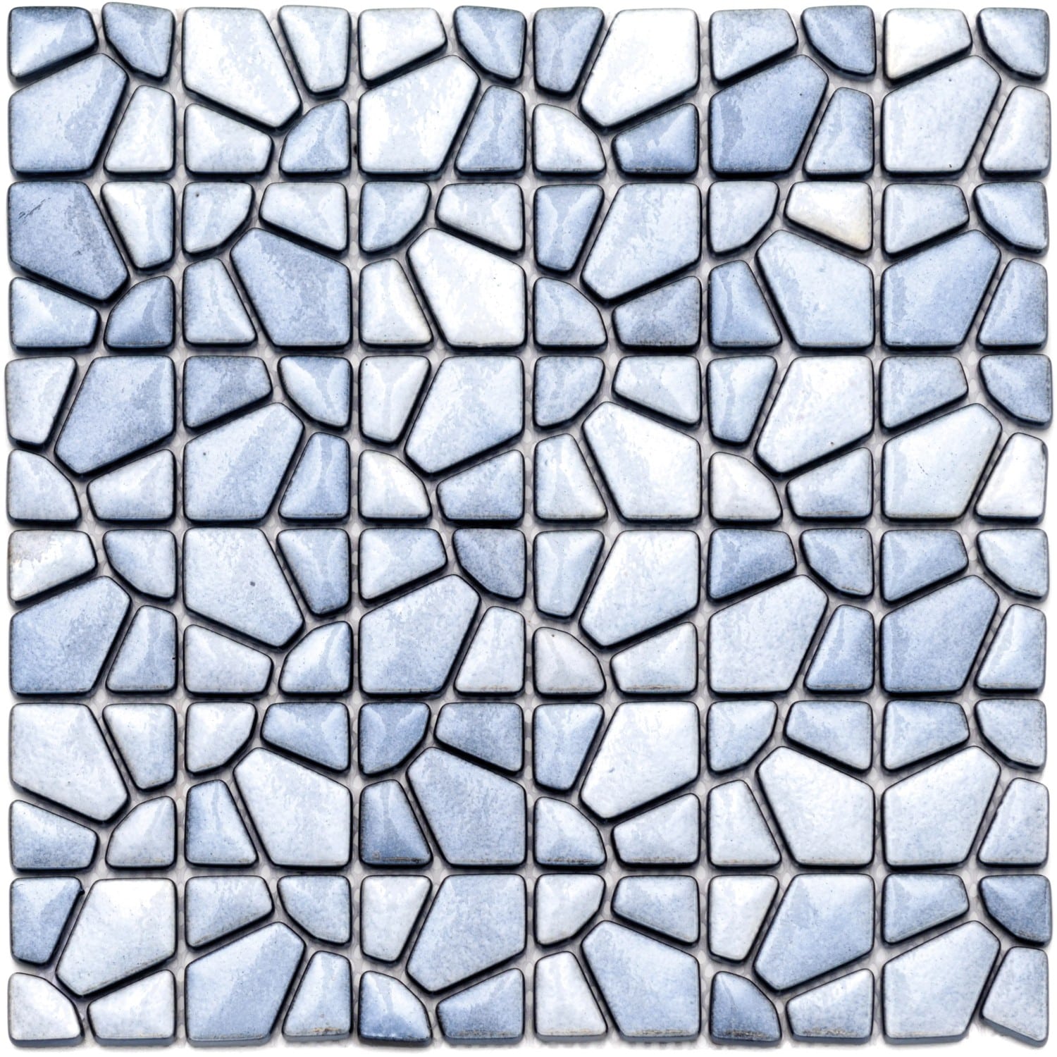Mosaikmatte Ebru M-Size Glas Grau 29 cm x 29 cm