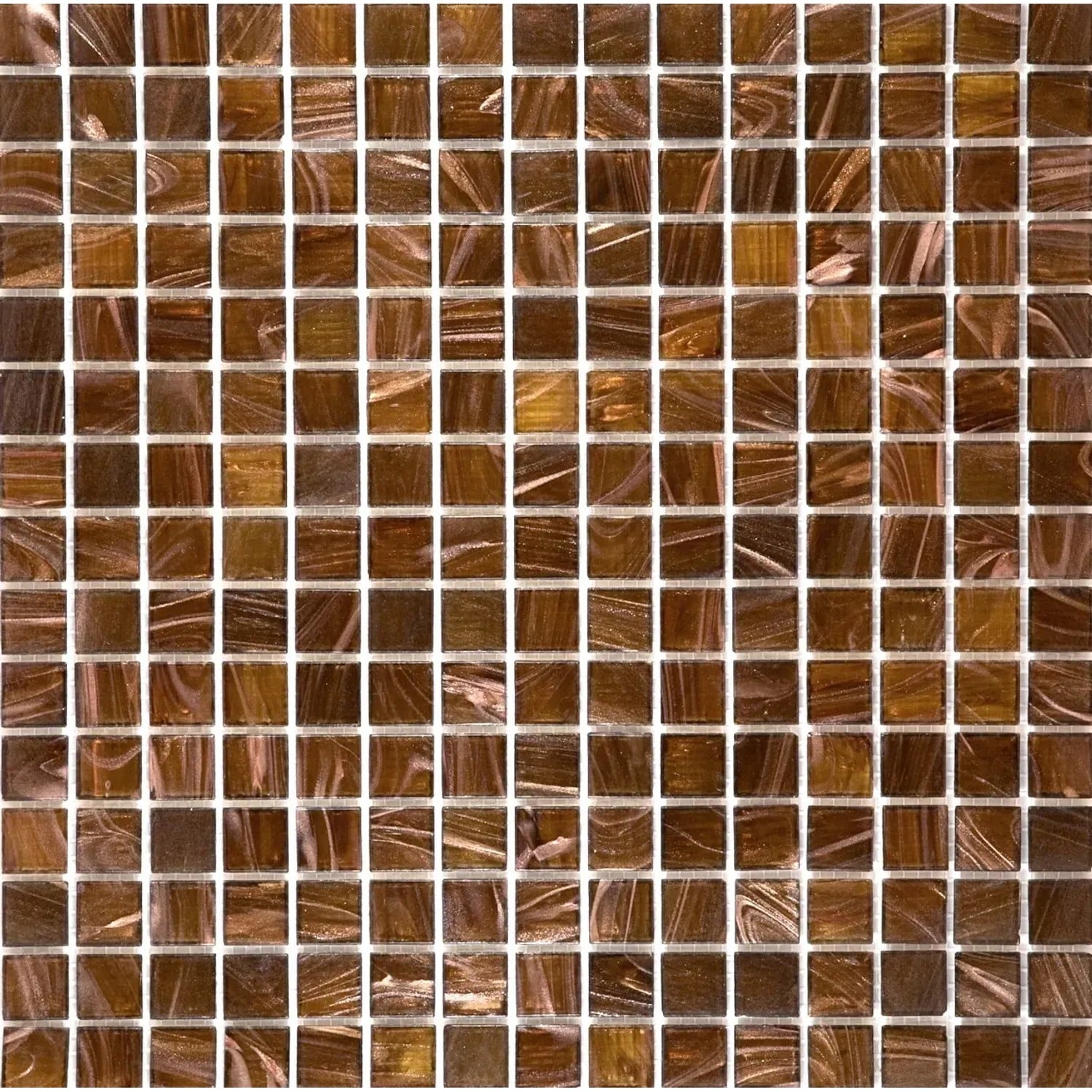Mosaikmatte Glas Kupfer Hellbraun 32