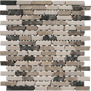 Mosaikmatte Stäbchen Emperador Sunny Beige 30